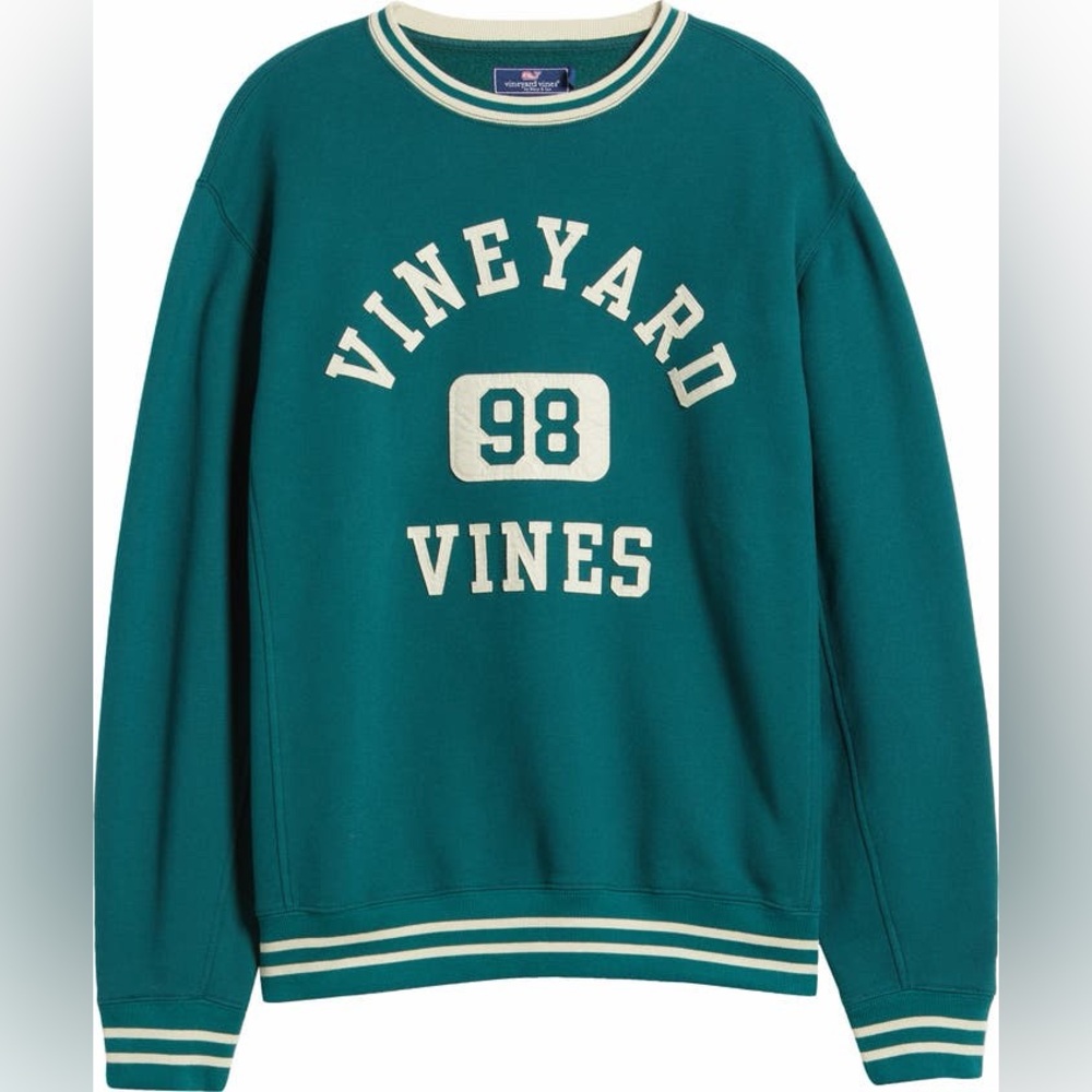 Vineyard Vines Teal Logo Crewneck Sweater